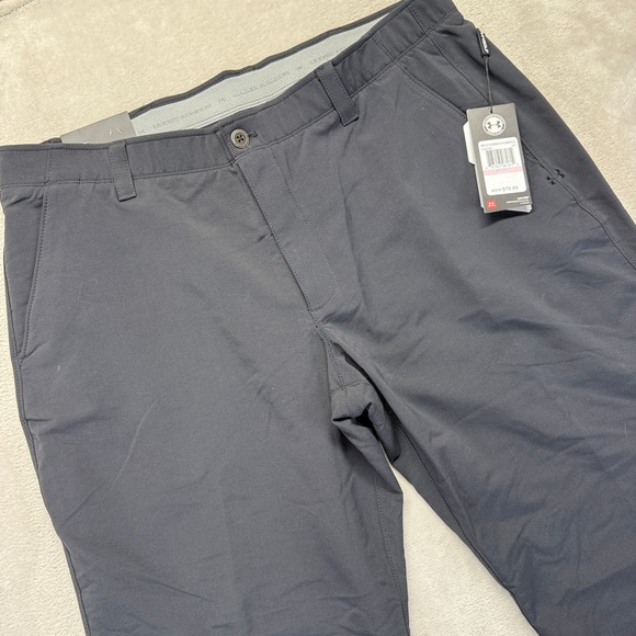 Under Armour Pants Mens 40x30 Black Match Play Performance Golf Stretch Outdoor - Picture 1 of 12